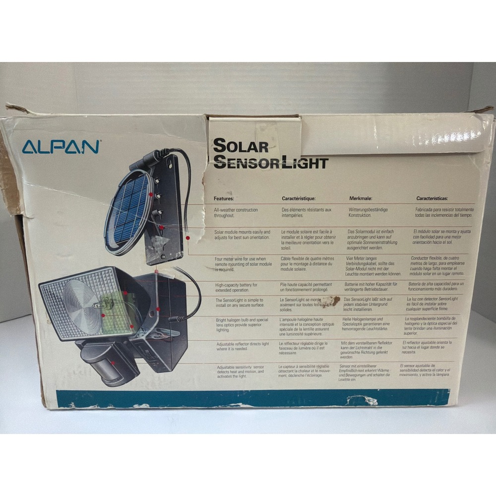 ALPAN‎ Solar Sensor Light Motion Activated Outdoor Security Lighting Model 18761 - Picture 3 of 7